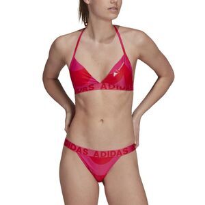 adidas Women's Marimekko Laine Two Piece Bikini Set Swimsuit Real Magenta Sz M/L
